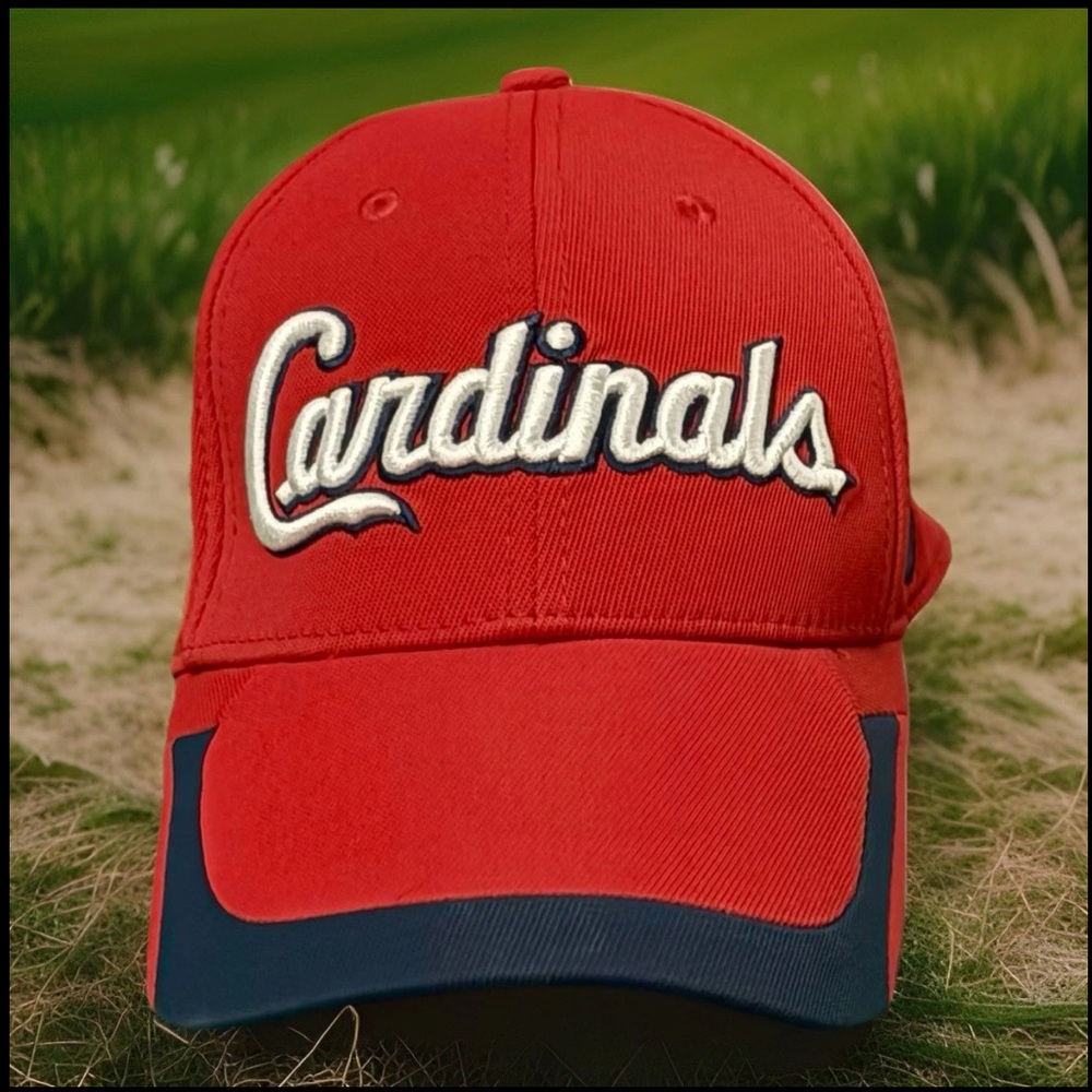 St Louis CARDINALS MLB Red Nike Elastic Fitted Hat Baseball Cap EUC One Size
